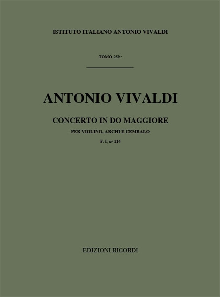 Concerti Per Vl., Archi E B.C.: In Do Rv 191 -